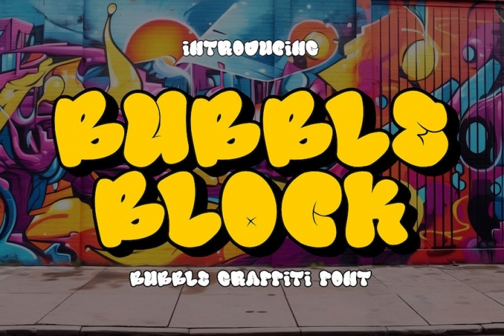 Bubble Block - Layered Graffiti Font Font Download