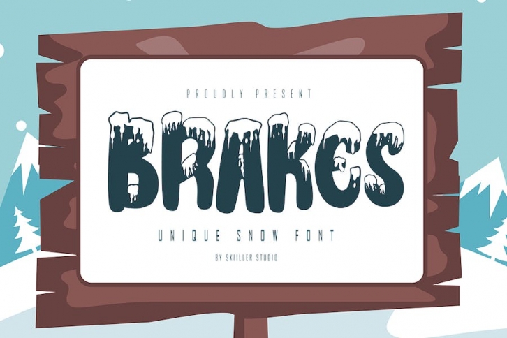 Brakes - Unique Snow Font Font Download