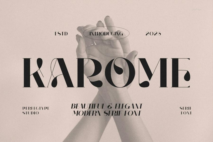 Karome Elegant Ligature Serif Font Typeface Font Download