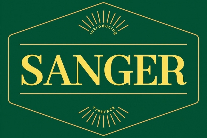 Sanger Modern Serf  Font Typeface Font Download