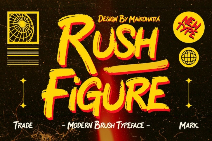 Rush Figure - Modern Brush Typeface Font Download