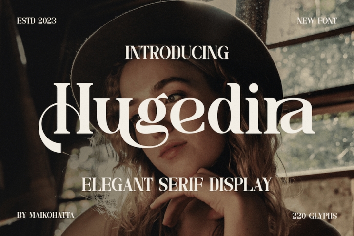 Hugedira - Elegant Serif Display Font Font Download