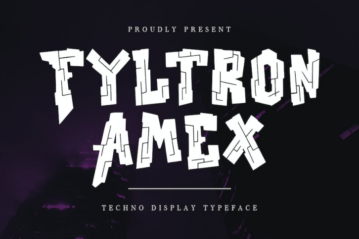 Fyltron Amex Techno Display Typeface Font Download