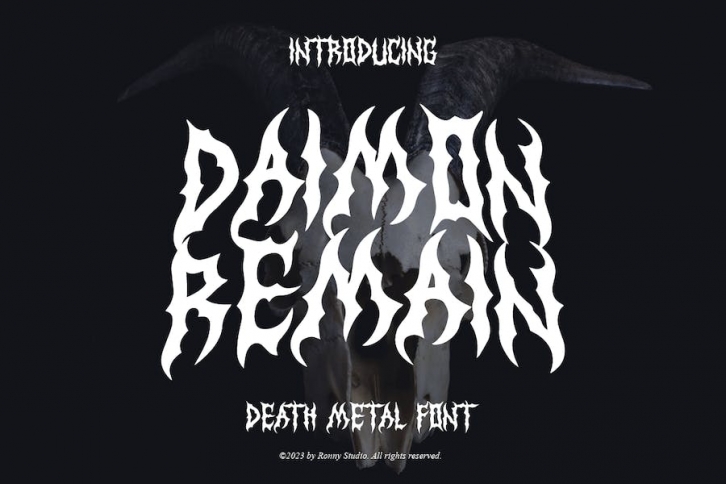 Daimon Remain - Death Metal Font Font Download