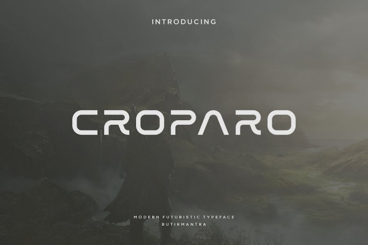 Croparo - Futuristic Cyber Font Font Download