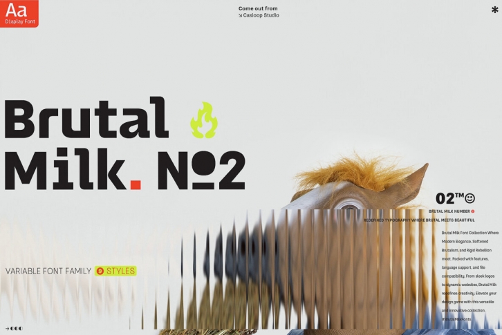 Brutal Milk No 2 Font Font Download