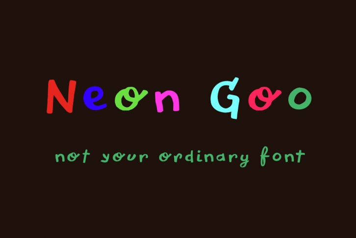 Neon Goo Font Font Download