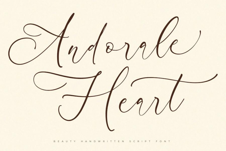 Andorale Heart Handwritten Script Font Font Download