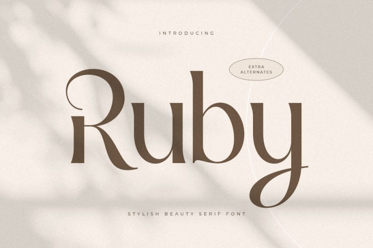 Ruby - Stylish Beauty Serif Font Font Download