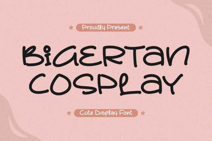 Bigertan Cosplay Handwritten Display Font Font Download