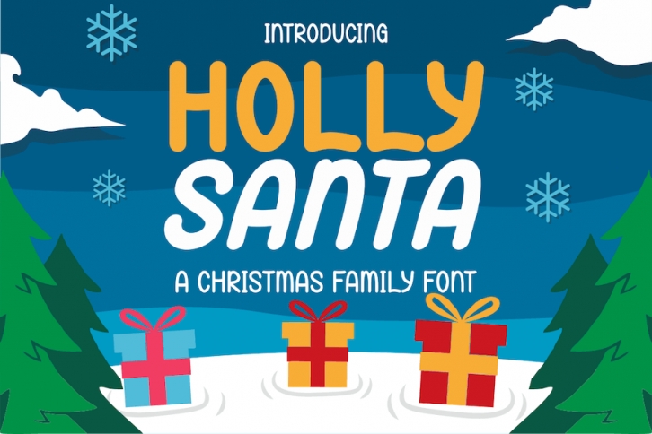 Holly Santa - Christmas Family Font Font Download