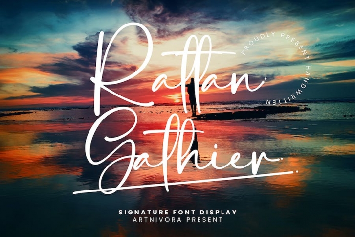 Rattan Gathier - Signature Font Font Download