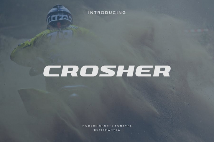 Crosher - Modern Sport Font Font Download