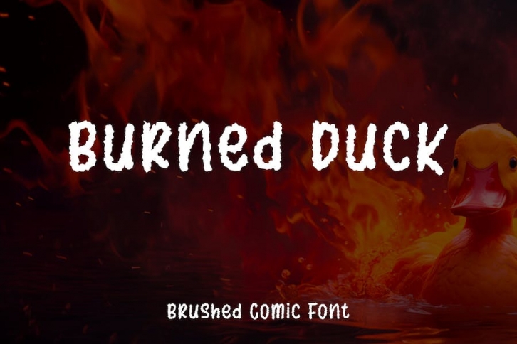 Burned Duck - Playful Brushed Comic Font Font Download