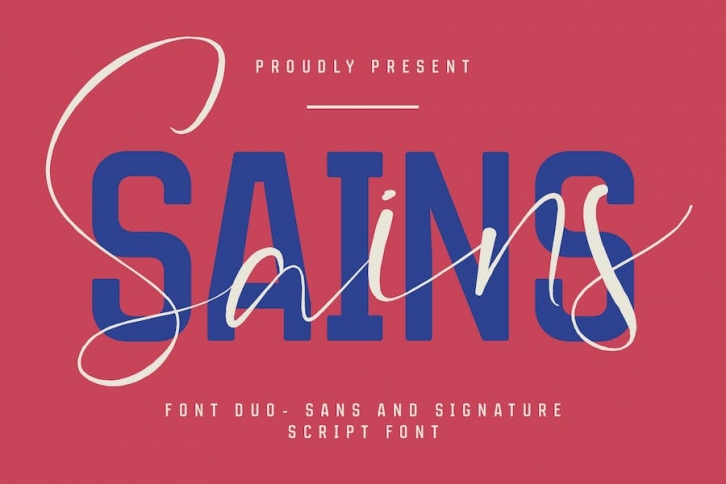 Sains Font Duo Sans Script Font Download