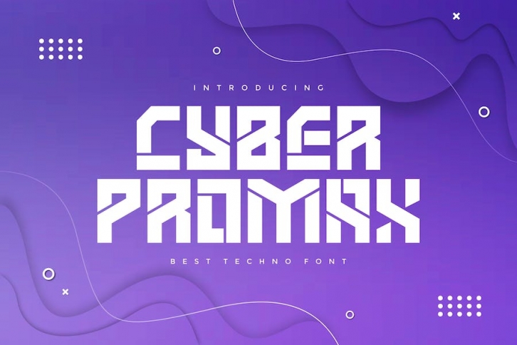 Cyber Promax - Modern Techno Font Font Download