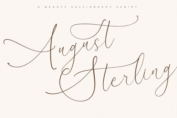 August Sterling Calligraphy Font Font Download