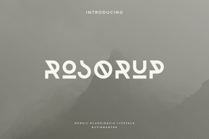 Rosorup - Nordic Vintage Font Font Download