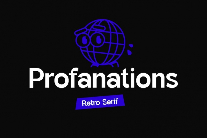 Profanations Retro Sans Serif Font Family Font Download