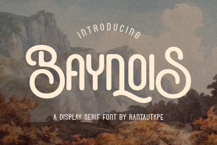 Baynois Vintage Monoline Font Font Download