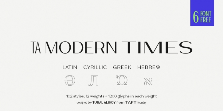 TA Modern Times Font Font Download