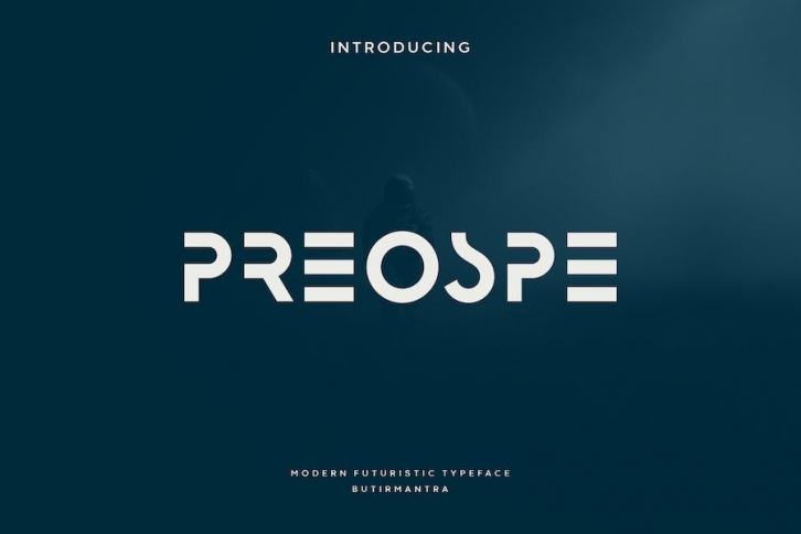 Preospe - Modern Futuristic Font Font Download