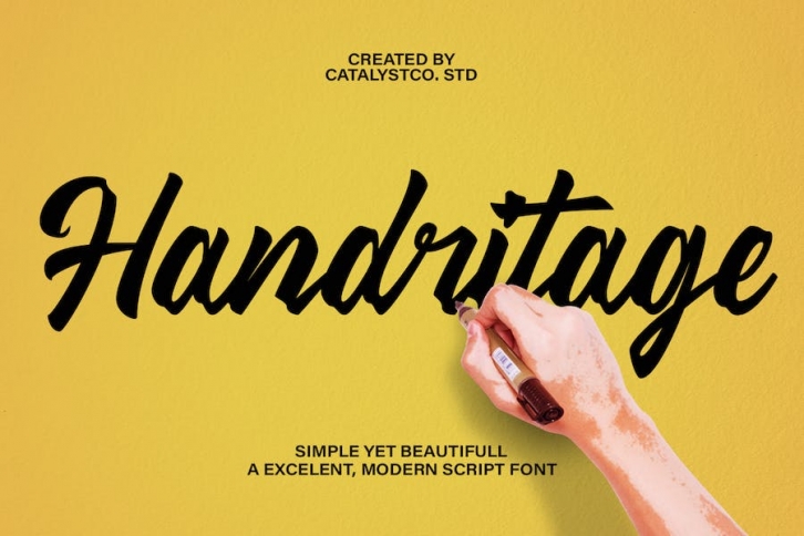 Hendritage Modern Script Font Font Download