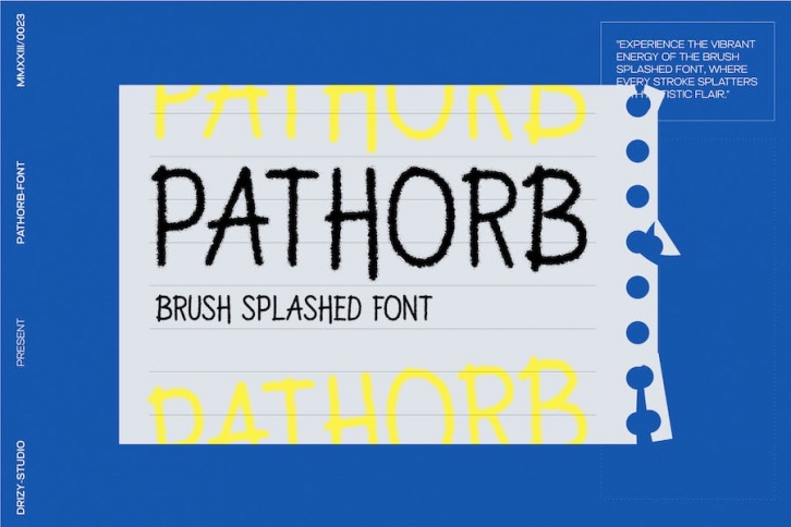 Pathorb - Brush Splashed Font Font Download