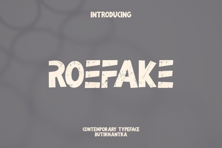 Roefake - Modern Rough Font Font Download