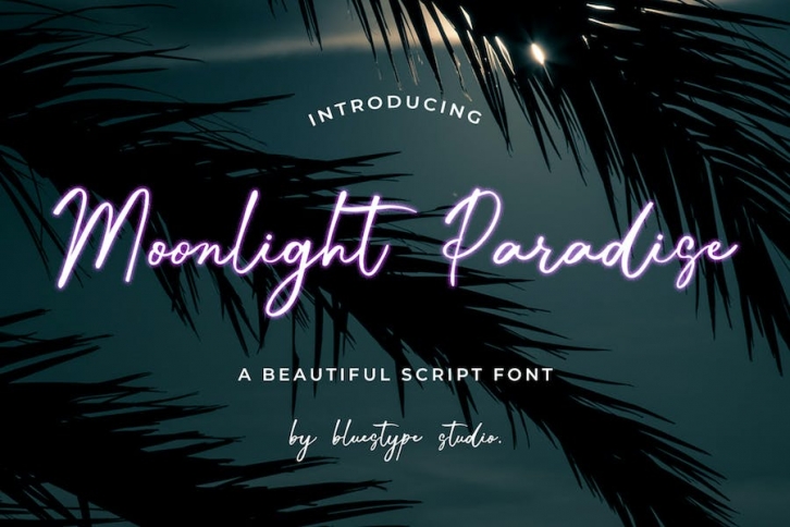Moonlight Paradise - Signature Script Font Download