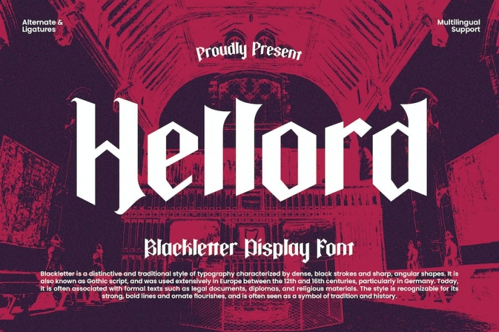 Hellord - Blackletter Display Font Font Download