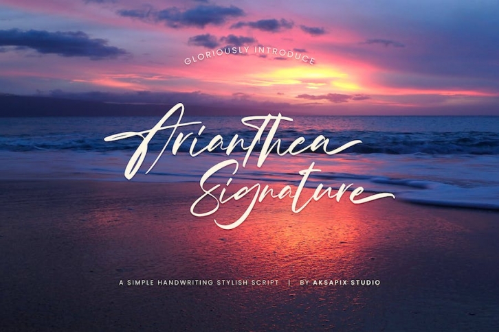 Arianthea Signature - Script Font Font Download