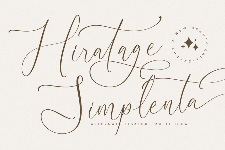 Hiratage Simplenta Modern Calligraphy Font Font Download