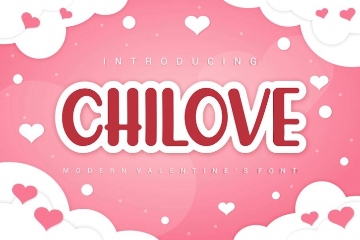 CHILOVE - Modern Valentine's Font Font Download