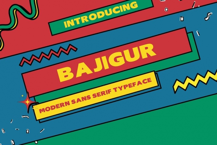 Bajigur Modern sans serif typeface Font Download