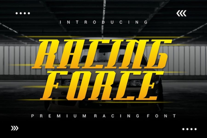 Racing Force -  Modern Sport Font Font Download