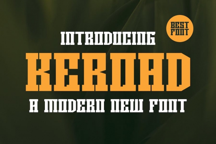 Keroad - Modern Futuristic Decorative Font Font Download