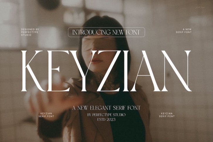 Keyzian Elegant Minimalist Serif Font Typeface Font Download
