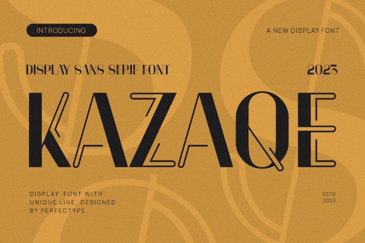 Kazaqe Modern Futuristic Sans Serif Font Font Download