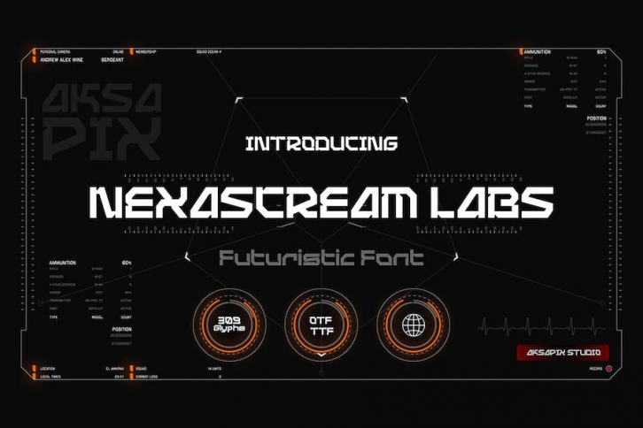 Nexascream Labs - Futuristic Display Font Font Download