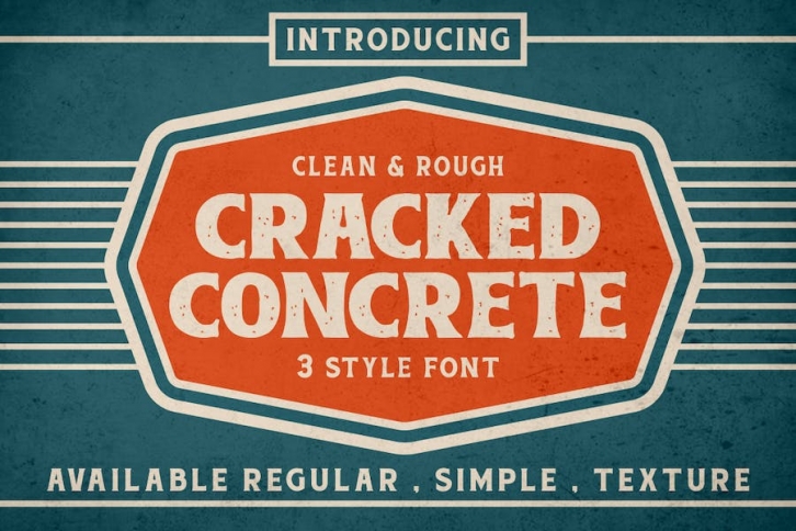 Cracked Concrete - Vintage Serif Font Font Download