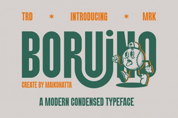 Boruino - Modern Condesed Font Font Download
