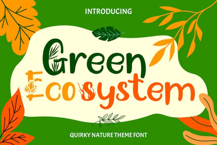 Green Ecosystem - Quirky Nature Theme Font Font Download