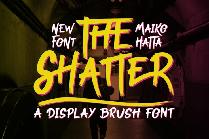 Shatter - Display Brush Font Font Download