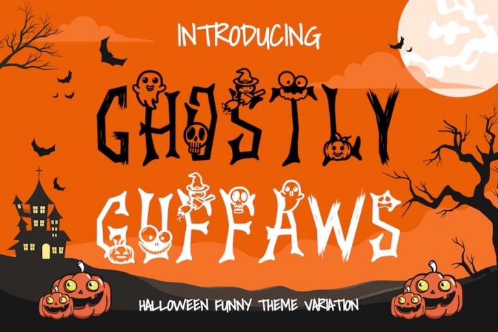 Ghostly Guffaws - Halloween Funny Theme Font Font Download