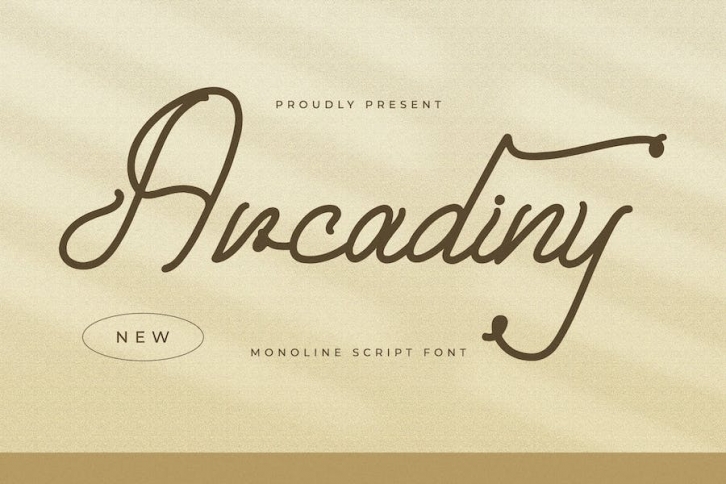 Arcadiny Monoline Script Font Font Download