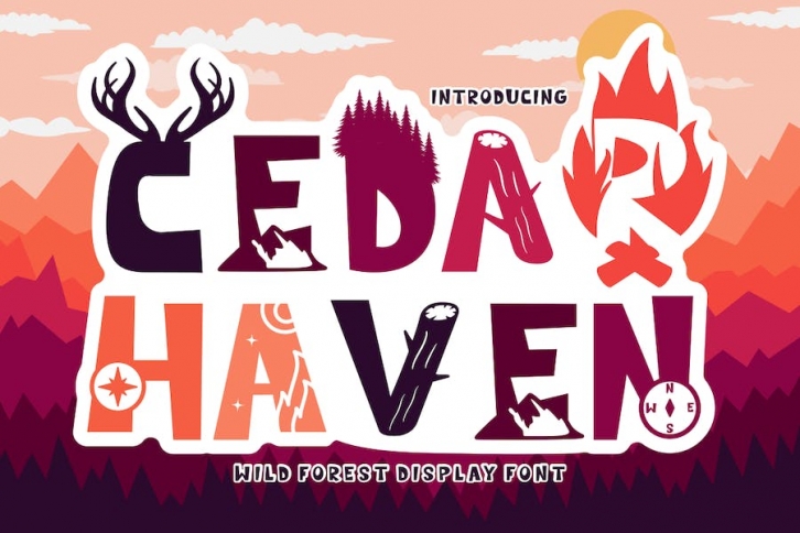 Cedar Heaven - Wild Forest Display Font Font Download