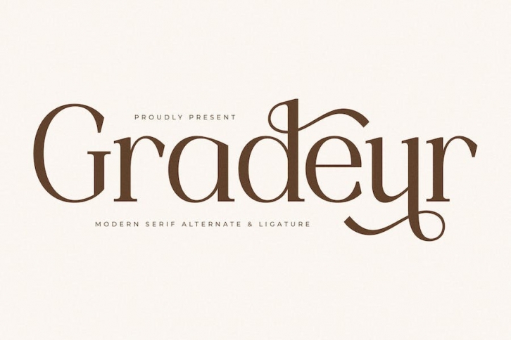 Gradeur Modern Serif Font Font Download