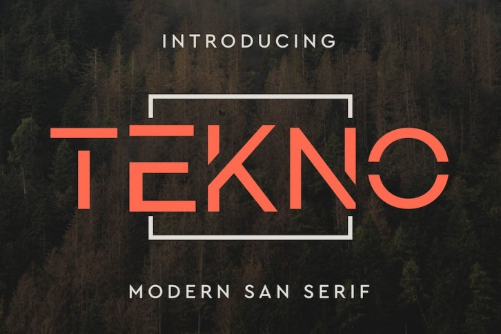 Tekno - Modern Typeface Font Download
