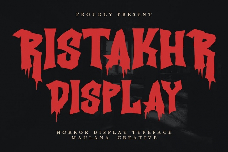 Ristakhr Horror Display Typeface Font Download